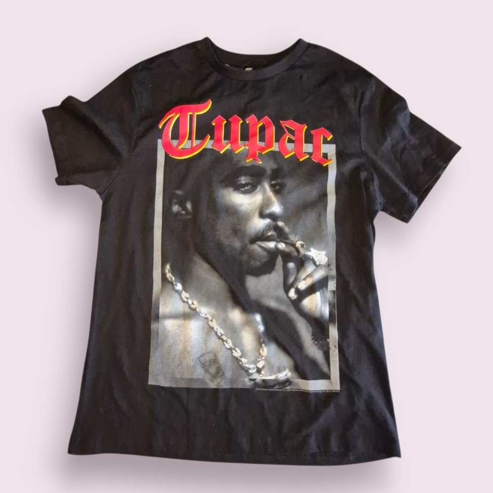 Tupac Graphic Black T-Shirt L